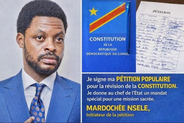 Mardochée Nsele lance une pétition pour la révision constitutionnelle